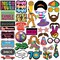 Disco Photo Booth Props – 1970s Retro Party Decorations & Supplies